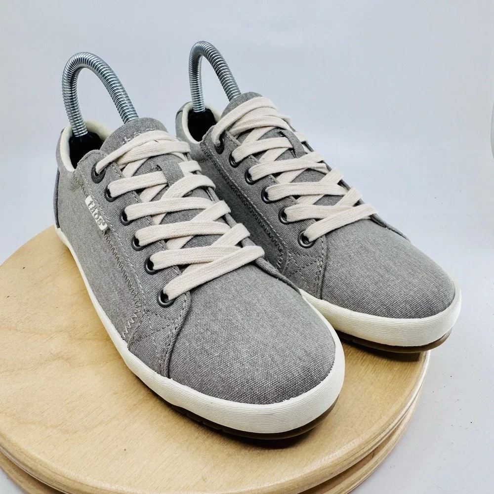 Taos Star Womens 6.5 Gray Canvas Comfort Sneakers Shoes